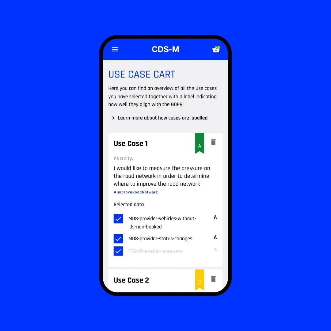 CDS-M Mobile interface
