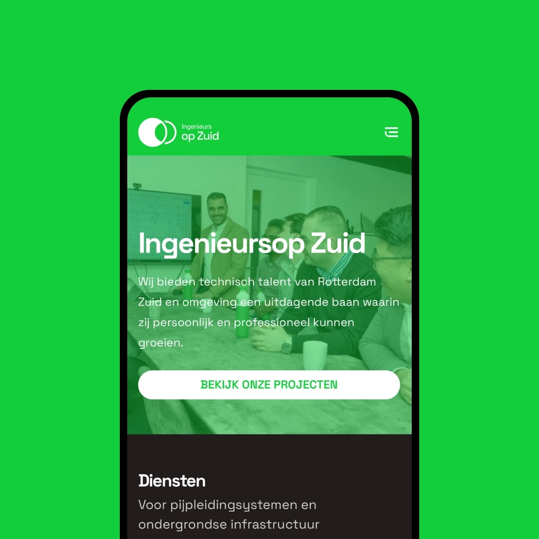 Ingenieurs op Zuid website