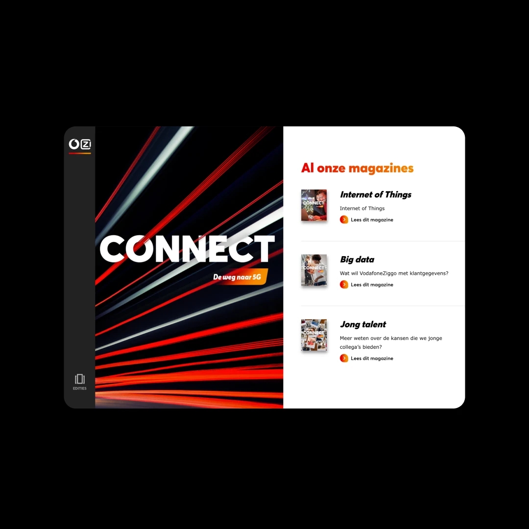 VodafoneZiggo tablet interface