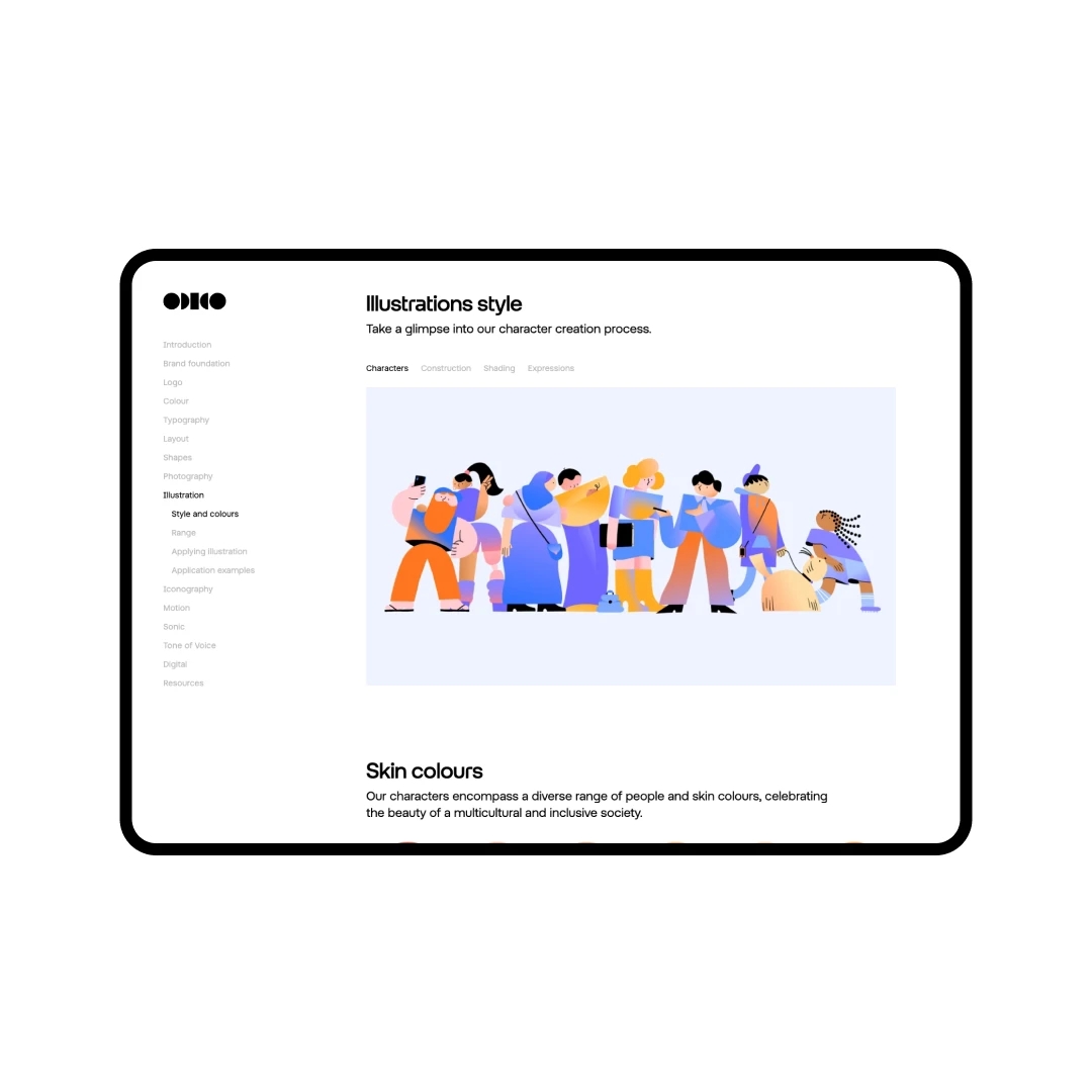 Odido desktop interface