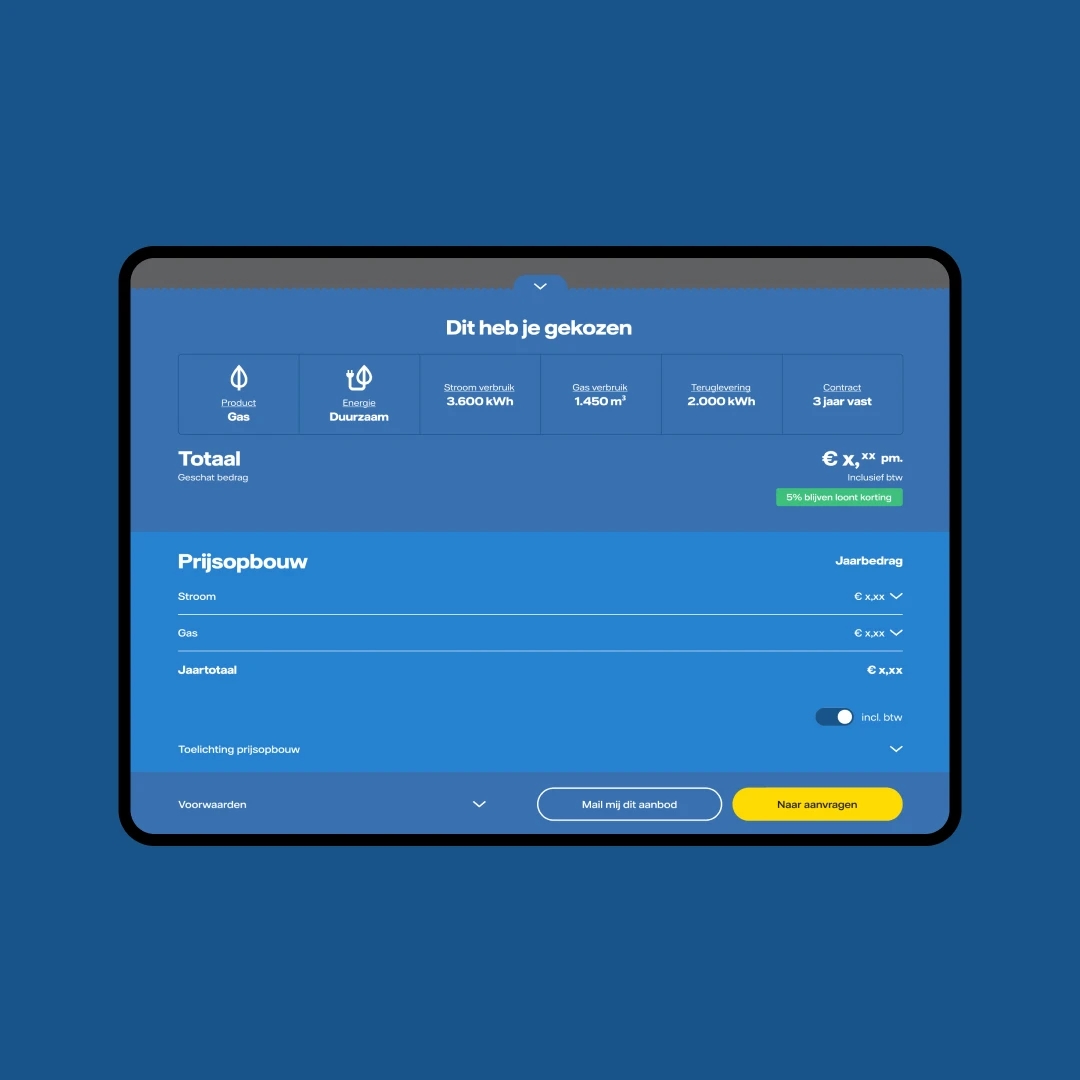 Vattenfall Tablet Interface